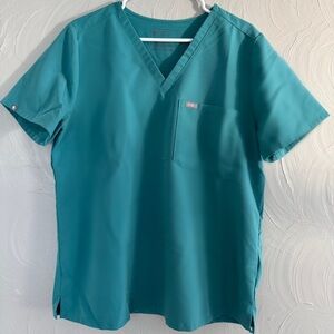 Figs Caribbean Blue Catarina One Pocket Scrub Top